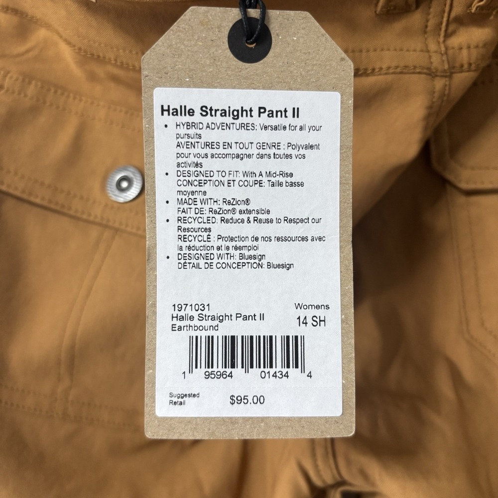 Prana NWT Halle Straight Pant II in Earthbound Hiking Outdoor Pants Size 14 SH - Picture 6 of 13
